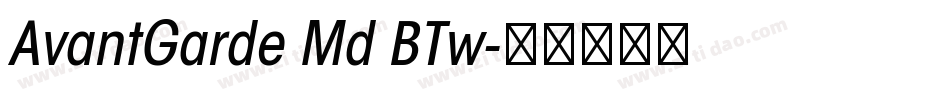 AvantGarde Md BTw字体转换